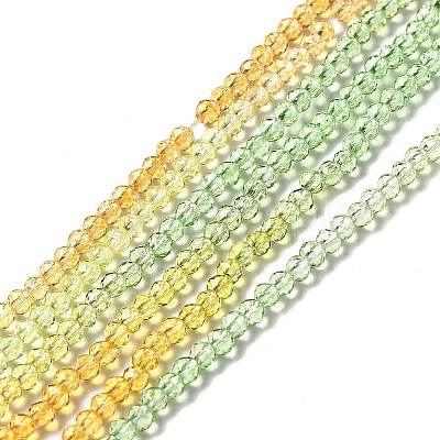 Transparent Gradient Color Glass Beads Strands X1-GLAA-H021-01B-15-1