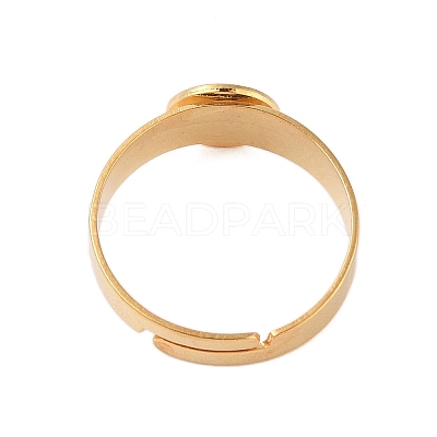 Adjustable 304 Stainless Steel Finger Rings Components X-STAS-F149-21G-B-1