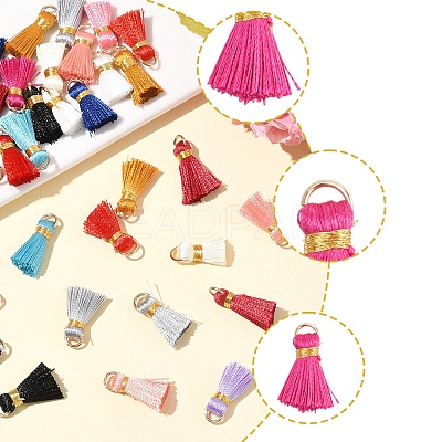 20Pcs Handmade Polycotton(Polyester Cotton) Tassel Decorations FIND-FS0003-27M-1