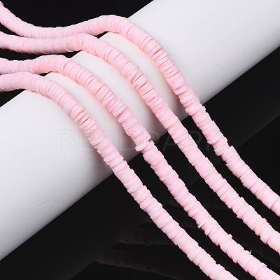 Handmade Polymer Clay Beads Strands CLAY-R089-6mm-171-1