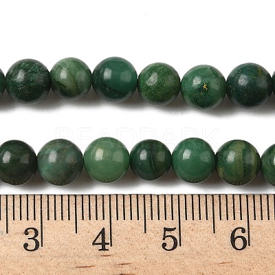 Natural West African Jade Round Beads Strands G-P075-03-6mm-1