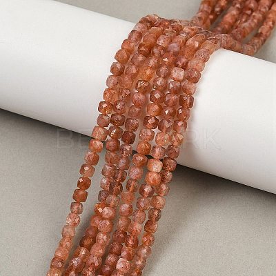 Natural Sunstone Beads Strands G-L537-016B-1