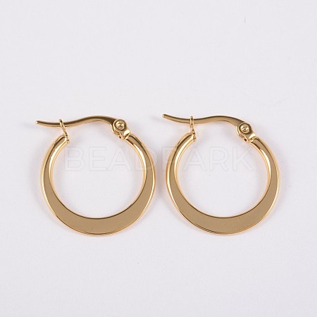 304 Stainless Steel Hoop Earrings X-EJEW-P040-20-A-1