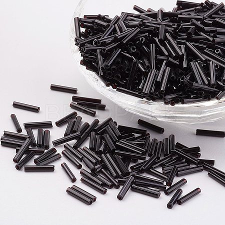 Glass Bugle Beads SEED-E001-12mm-49#-1