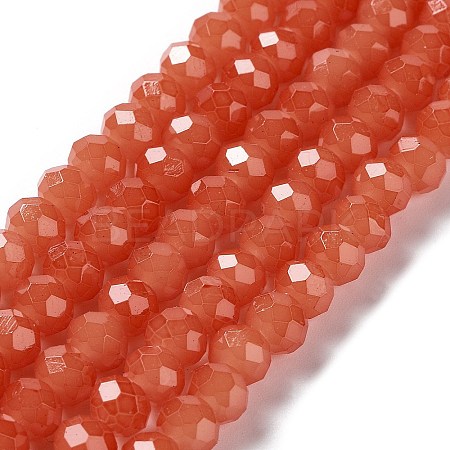 Baking Paint Imitation Jade Glass Bead Strands DGLA-A034-J4MM-A12-1