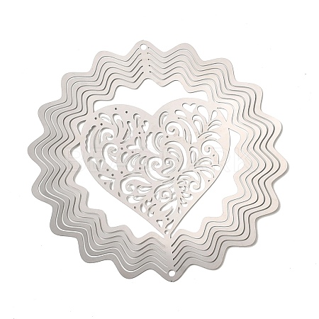201 Stainless Steel 3D Rotating Hanging Wind Spinner STAS-C166-01A-P-1