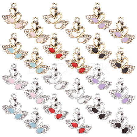   24Pcs 12 Styles Alloy Enamel Pendants FIND-PH0017-88-1