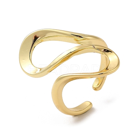 Brass Open Cuff Rings RJEW-Q778-04G-1