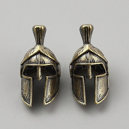 Helmet Brass Beads FIND-WH0436-82A-1