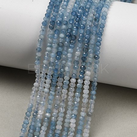 Natural Devil Blue Aquamarine Beads Strands G-NH0072-A01-01-1