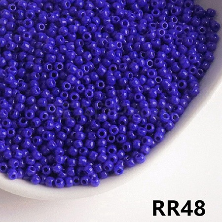 Opaque 8/0 Glass Seed Beads SEED-I013-3mm-RR48-1