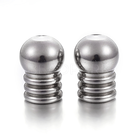 Tarnish Resistant 304 Stainless Steel Cord End Caps STAS-P223-21P-1