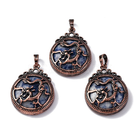 Natural Blue Spot Jasper Pendants G-A241-02R-07-1