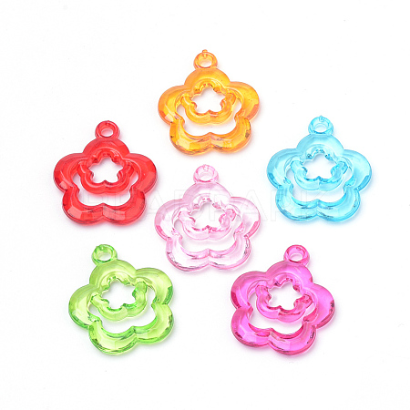Transparent Acrylic Pendants TACR-S144-54-1