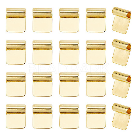 20Pcs Rack Plating Brass Glue-on Flat Pad Bails KK-AR0004-08-1
