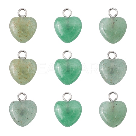 24Pcs Natural Green Aventurine Charms G-BC0001-21B-1