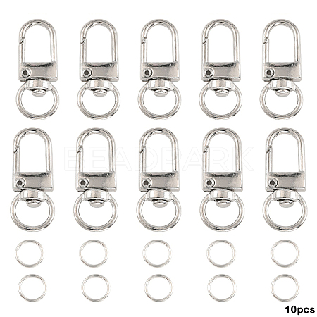 10Pcs Alloy Swivel Clasps PURS-YW0001-02PS-1