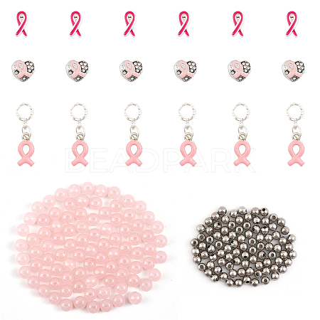 CHGCRAFT DIY Breast Cancer Awareness Theme Jewelry Making Finding Kit DIY-CA0005-36-1