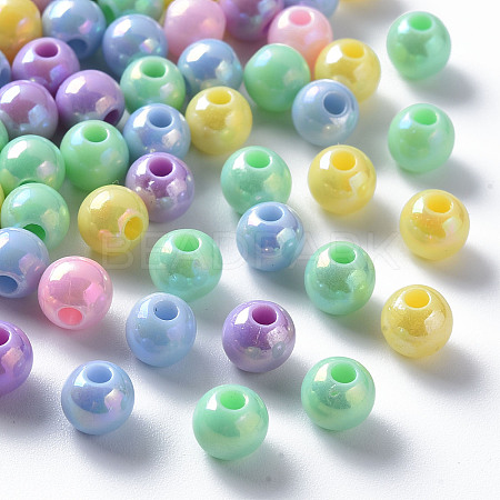 Opaque Acrylic Beads X-MACR-S370-D6mm-M1-1