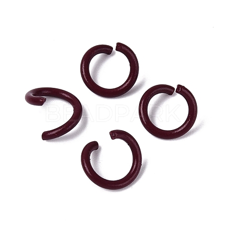 Spray Painted Iron Open Jump Rings IFIN-T017-04B-03-1