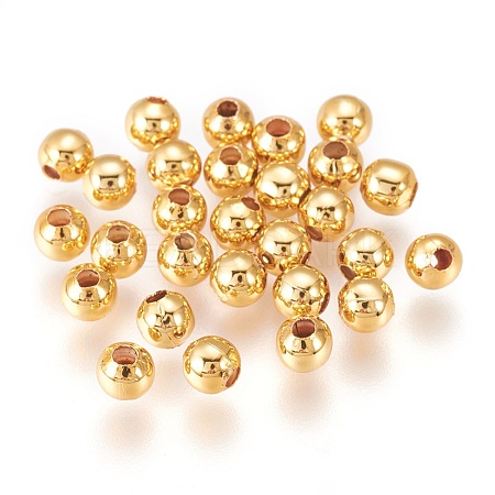 Brass Beads KK-E759-3mm-08G-1