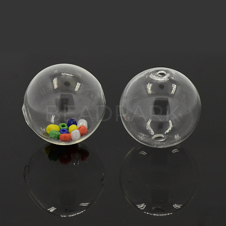 Handmade Blown Glass Globe Beads DH017J-1-30mm-1