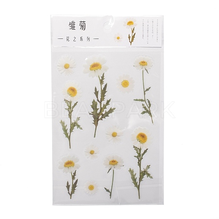 Flower Pattern Waterproof Self Adhesive Hot Stamping Stickers DIY-I063-03-1