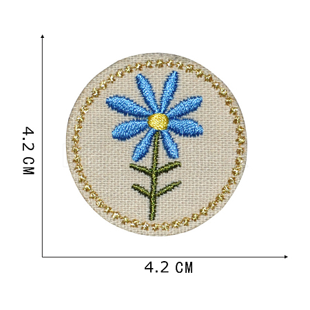 Computerized Embroidery Polyester Sew on Patches SENE-PW0002-011C-1