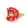 Brass Enamel Pendants KK-B155-12G-03-2