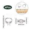 SUNNYCLUE 4Pcs Adjustable Brass Finger Ring Components KK-SC0001-32-2