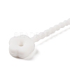 Flower Shape Silicone Cable Zip Ties AJEW-C034-01C-2