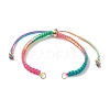 Gradient Color Braided Nylon Cord Slider Bracelet Making AJEW-JB01234-01-1