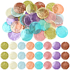 48Pcs 8 Colors Natural Capiz Shell Connector Charms BSHE-SC0001-31-1