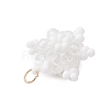 Glass Seed Beaded Snowflake Pendants PALLOY-MZ00815-01-4