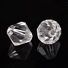 Faceted Bicone Transparent Acrylic Beads DBB20MM01-1