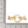 Brass Shell Fold Over Clasps KK-K389-017G-3