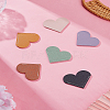 6Pcs 6 Colors PU Imitation Leather Bookmarks AJEW-LP0004-97-1