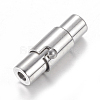 304 Stainless Steel Locking Tube Magnetic Clasps STAS-H019-2