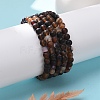 Natural Banded Agate/Striped Agate Bead Stretch Bracelets BJEW-K212-A-003-4