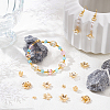 48Pcs 8 Styles Brass Bead Caps KK-PH0003-21G-2