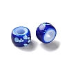 Spray Painted ABS Plastic European Beads KY-G033-01A-06-2