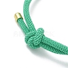 Adjustable Nylon Round Milan Cord Slider Bracelet Making FB-H001-01G-11-2