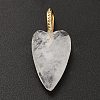 Natural Quartz Crystal Pendants G-C290-01F-1