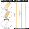 6Pcs 2 Styles 304 Stainless Steel Bangle Blank Strips MAK-BBC0001-08-2