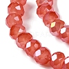 Baking Electroplate Glass Beads Strands DGLA-A039-J8mm-B01-3