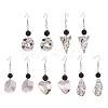 Natural Lava Rock Dangle Earrings for Women EJEW-JE05146-1