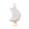2Pcs 2 Styles Natural Freshwater Shell Connector Charms PALLOY-JF02440-02-2