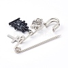 Iron Safety Brooch for Halloween JEWB-BR00048-4