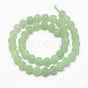 Frosted Round Natural Green Aventurine Beads Strands G-D797-6mm-2