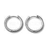 Brass Micro Pave Cubic Zirconia Huggie Hoop Earrings LS-EJEW-K083-36P-B-3